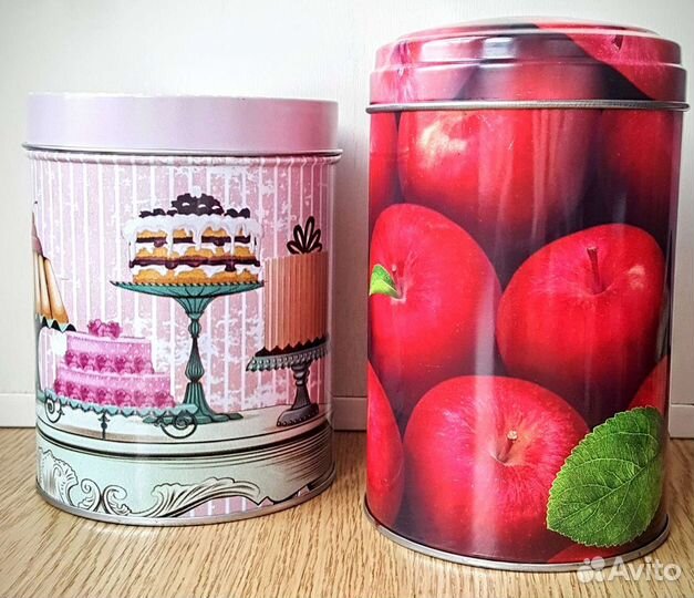 Жестяная банка для сыпучих продуктов