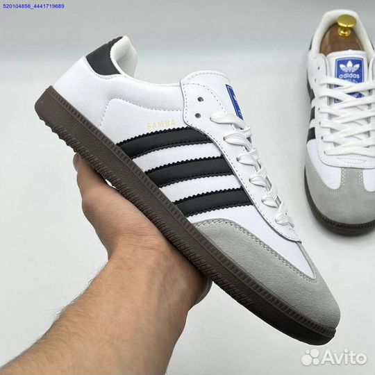 Кроссовки Adidas Samba White/Black (Арт.82154)