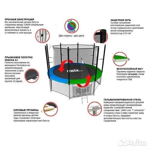 Батут unix line Classic 10 ft (inside)