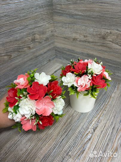 Букет из мыльных цветов