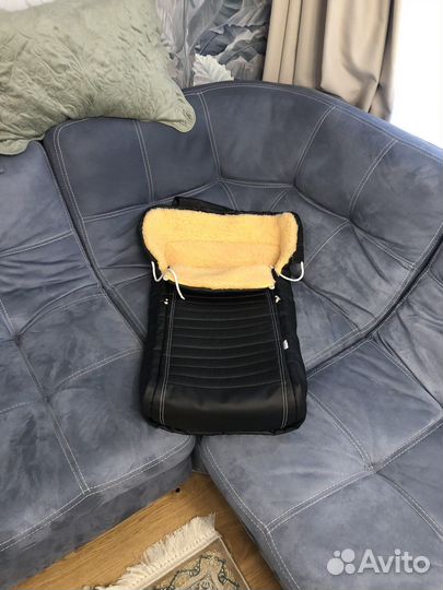 Зимний конверт в коляску на овчине