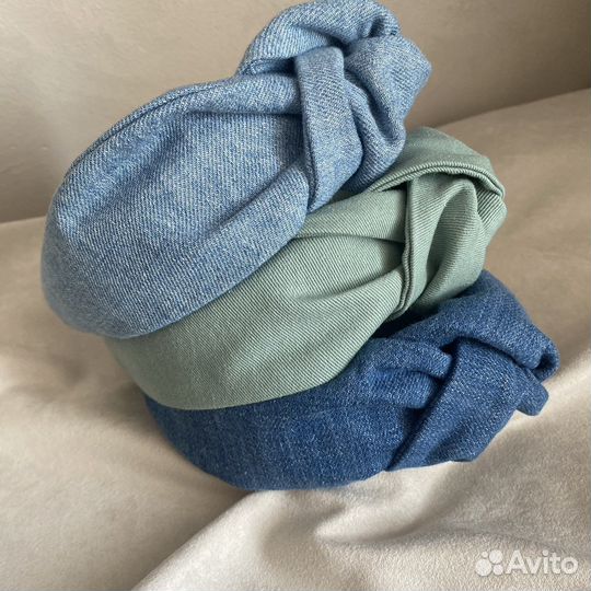 Ободок для волос (джинсовые, в наличии)