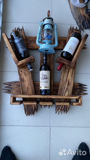 Светильник.Бутылочница, лофт полка