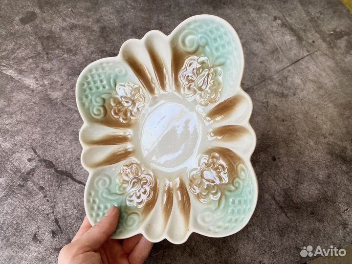 Тарелка керамика фаянс винтаж