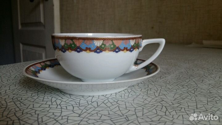 Чайная пара, тарелки. Дулево. Лфз