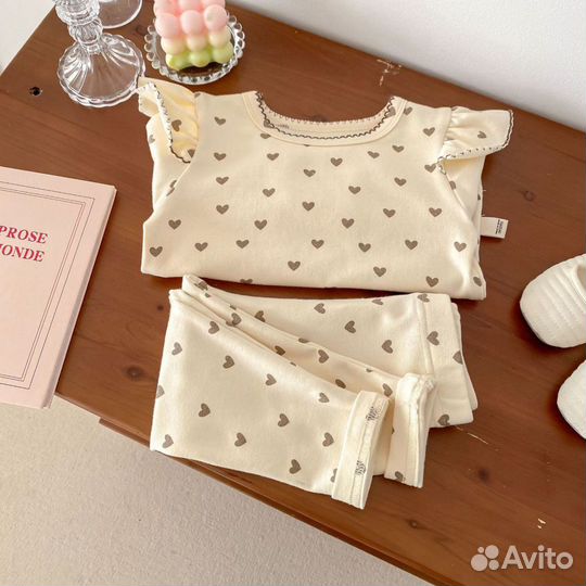 Комплект для девочки: лонгслив и леггинсы 80-110