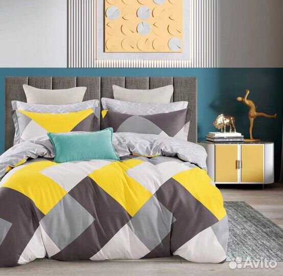 Двуспальный комплект постельного белья на резинке