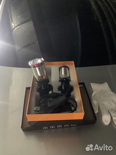 Светодиодные led лампы с линзой h4, h7