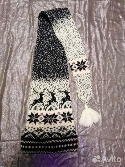 Зимняя финская шапка-шарф, шерсть