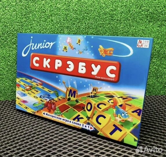 Новая Настольная игра-кроссворд Скрэбус Junior