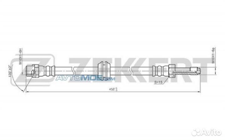 Шланг тормозной передний BMW 3 (E46) 97- Z4 (E85)