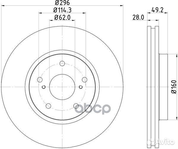 Диск тормозной перед ND1028K nisshinbo