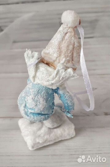 Коллекционная ватная новогодняя игрушка