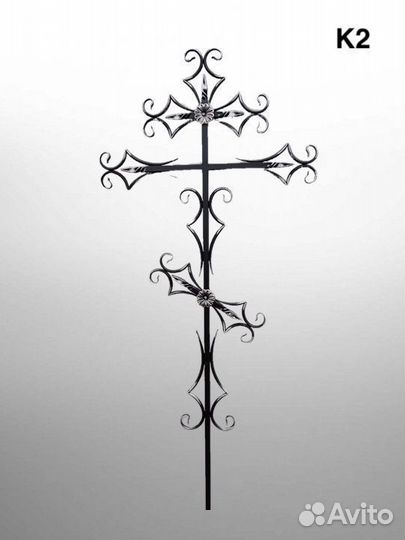 Крест на могилу кованый