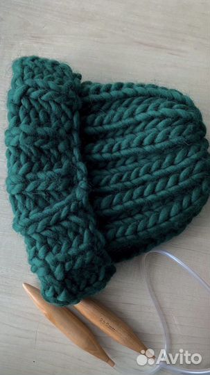 Шапка крупной вязки