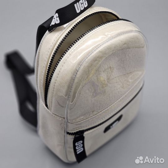 Рюкзак ugg с мехом и молочные варежки