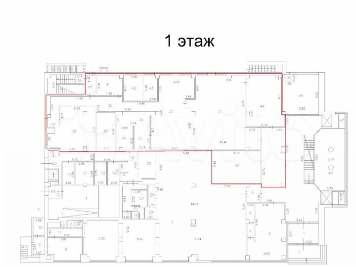 Торговля, общепит, ПСН Калужская пл., 1к2 (1853.7