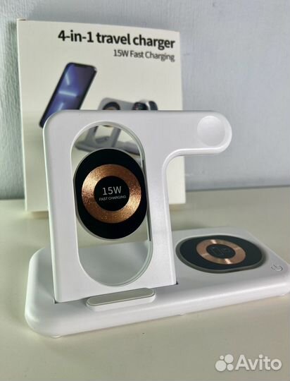 Беспроводная зарядка 4 в 1 док станция