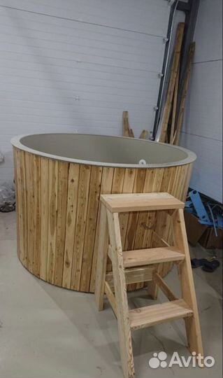 Банный чан, купель на дровах