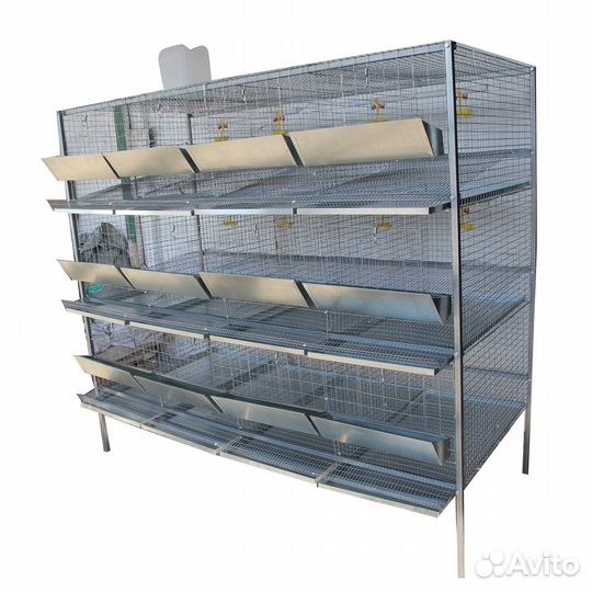 Клетка для кур до 96 голов усиленный каркас