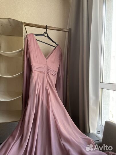 Выпускное платье розовое воздушное эльфийское