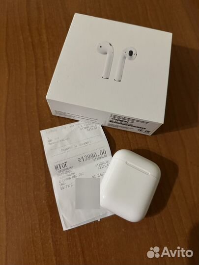 Airpods 2 оригинал, чек