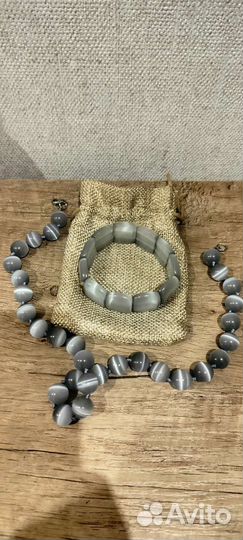 Комплект бусы и браслет