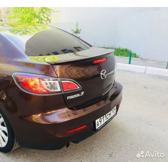 Лип спойлер mazda 3 bl седан
