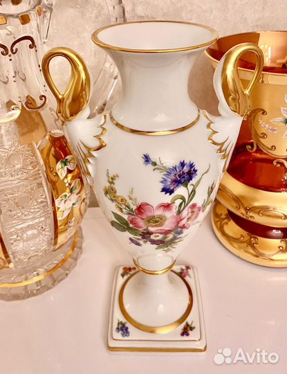 Ваза для д/цветов с лебедями Kaiser Германия