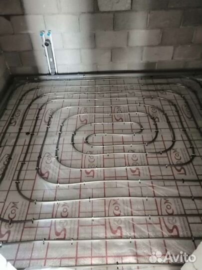 Монтаж отопления, установка водяной теплый пол