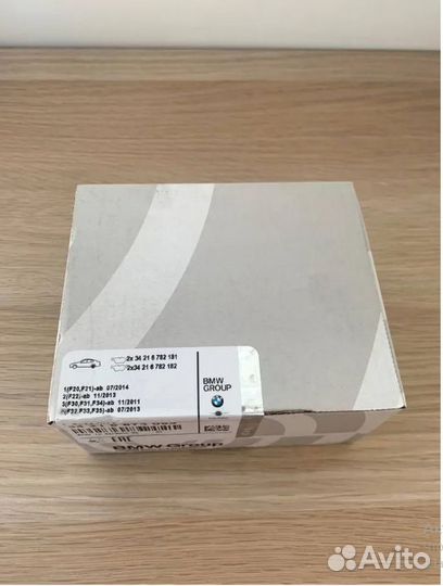 Оригинал BMW 34 21 6 873 093 Колодки тормозные зад