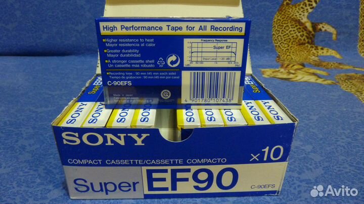 Блок запечатанных аудиокассет Sony Super EF90