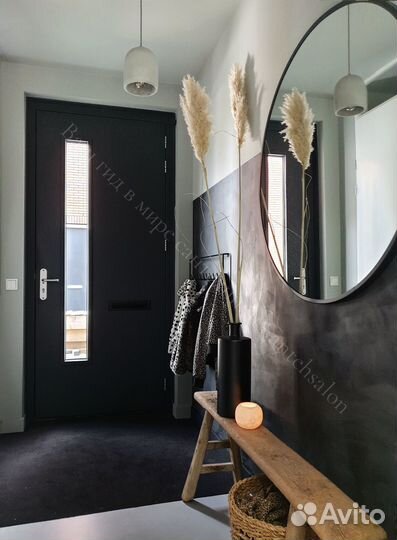 Круглое зеркало в черной раме Luciole