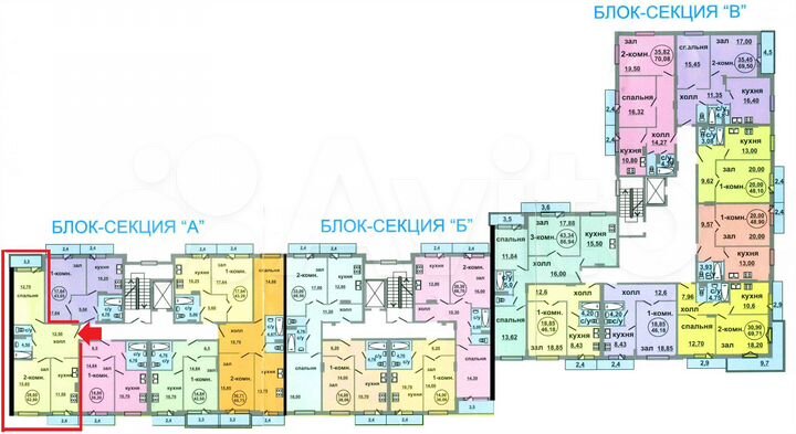 2-к. квартира, 60 м², 4/7 эт.