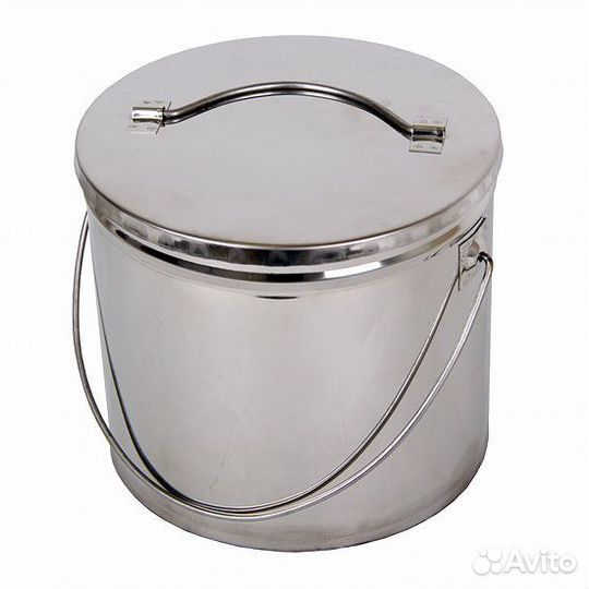 Котелок круглый с крышкой, нержавеющая сталь