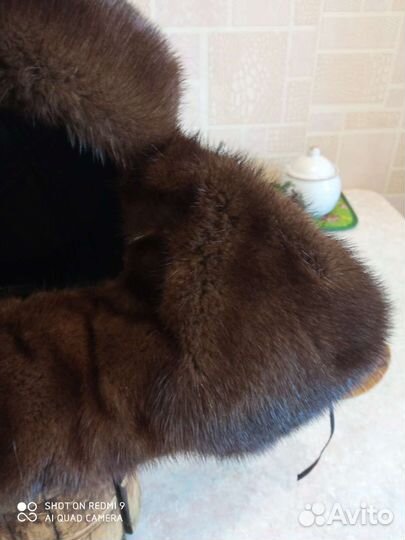 Норковая шапка мужская ушанка