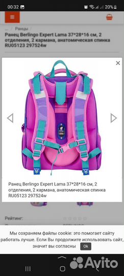 Школьный рюкзак berlingo