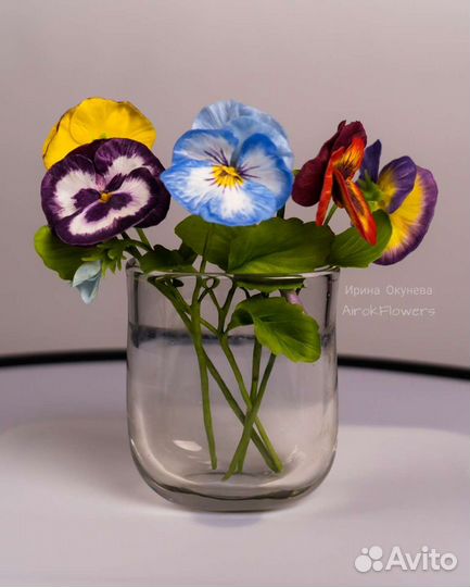 Анютины глазки из фоамирана