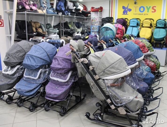 Санки коляски от производителя c колесами