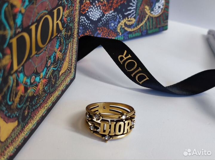 Dior Диор кольцо CD тяжёлый люкс гравировки