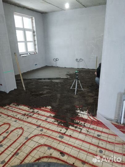 Полусухая стяжка пола за 1 день