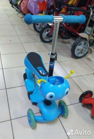 Новый самокат-каталка 3в1