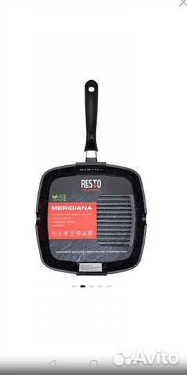 Новая сковорода гриль Resto 28 см мрамор. покрытие