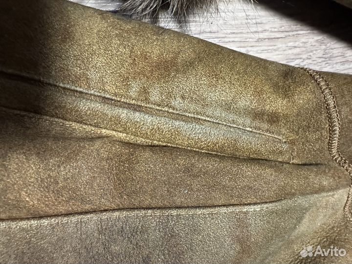 Дубленка натуральная женская, размер 44