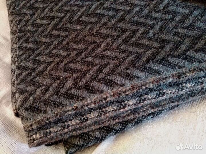 Драп. 300х160см. Ёлочка. Шерсть. Ткань ссср.Винтаж