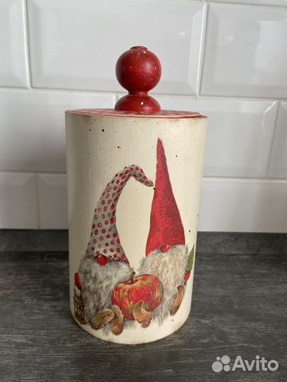 Банка для хранения (дерево) Ручная работа в техник