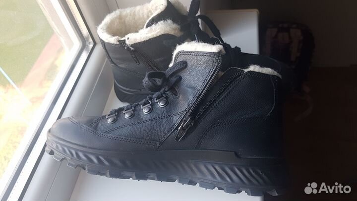 Ботинки ecco exostrike 37 зима(натур.кожа) мало бу