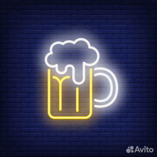 Неоновая вывеска на заказ Пиво
