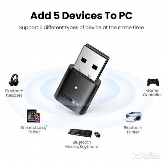 Ugreen Bluetooth 5.0 USB адаптер (новый)