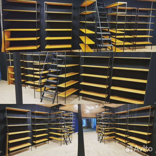 Стеллажи лофт интерьерные и торговые